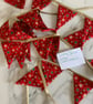 Handmade Mini Christmas Star Bunting - Red, Gold & Green Fabric Garland (2 Metre - Image 4