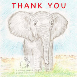 Benny the Baby Elephant - Thank You Card
