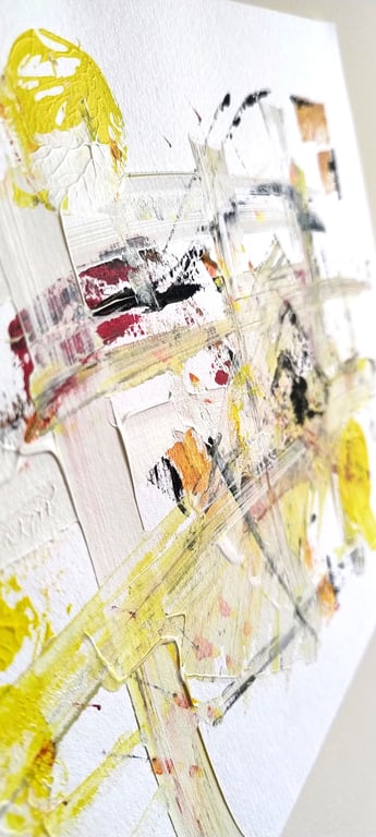 "Urban Archaeology" – Original Textured Abstract Painting on Paper