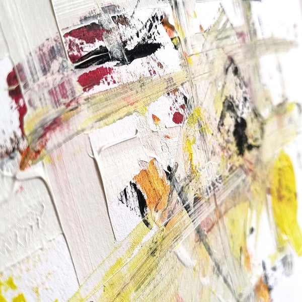 "Urban Archaeology" – Original Textured Abstract Painting on Paper