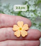 Apricot Forget Me Not Brooch, Handmade Wooden Flower Pin, Remembrance Gift - Image 4