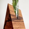 Oak & Glass Stem Vase - Dark Grain