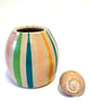 STRIPEY CERAMIC STONEWARE POT - Image 5