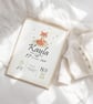 Personalised Fox Cub Birth Details Print Woodland Nursery Keepsake Newborn Gift