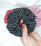 Hair Scrunchies, Heart Scrunchies, Ditsy Heart Scrunchies, Ditsy Heart Hair Ties - Image 1