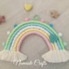 Cotton Candy Rainbow Macrame Wall Hanging, Nursery Decor, Baby shower gift, boho