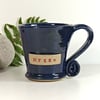 Hygge - Blue  Mug - Ceramic Stoneware Pottery UK Gift Gifts Mugs Tea Coffee 
