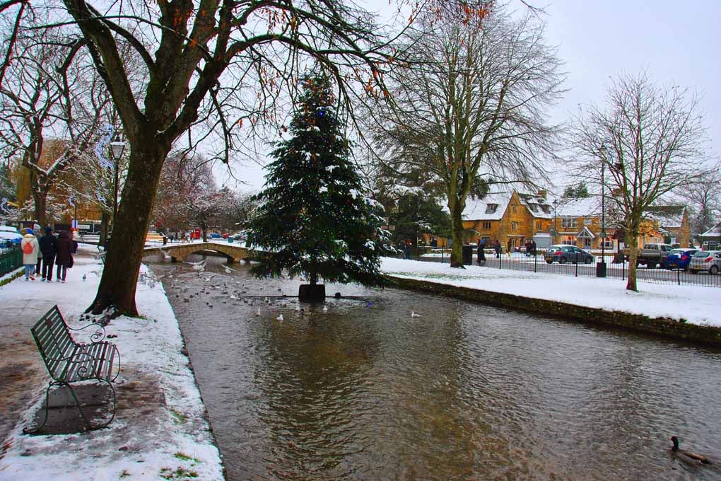 Bourton On The Water Christmas Tree Photograph Print