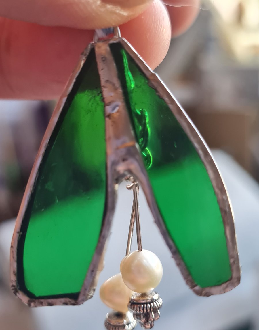 Stained glass Mistletoe Sprig