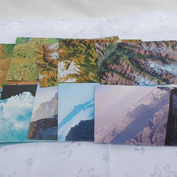 Envelopes from recycled world Atlas set of ten