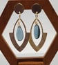 London Blue Topaz Dangle Earrings: Gold Plated December Birthstone