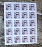 Teddy bear stickers vintage style 