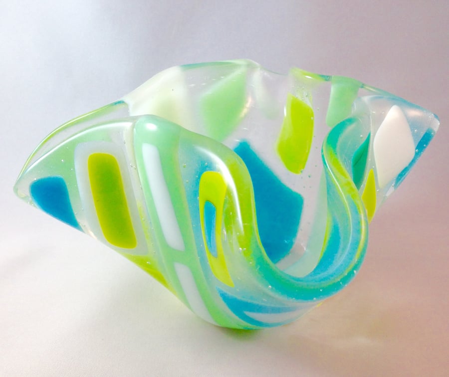 Rippled Glass Bowl