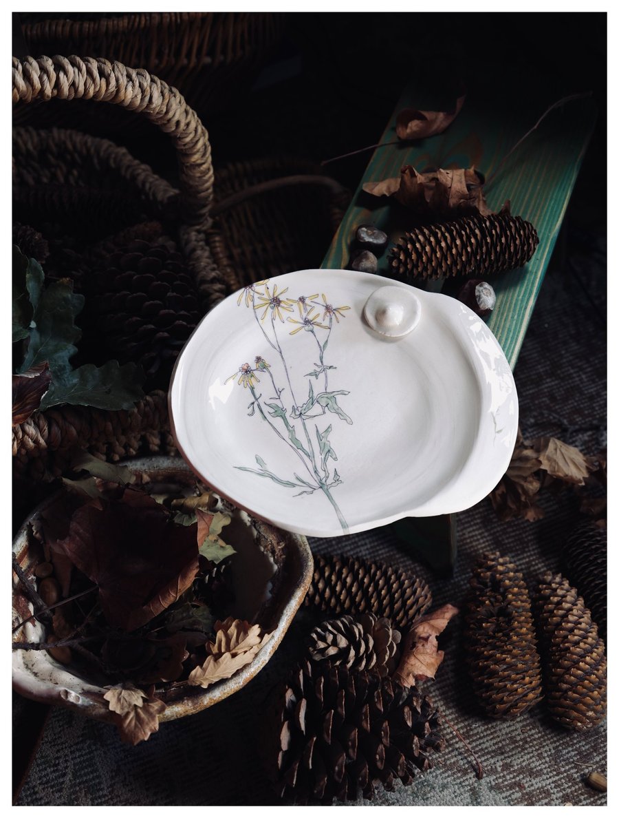 The Yellow Flowers Medium Plate - Found in the Forest
