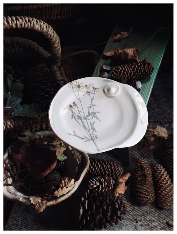 The Yellow Flowers Medium Plate - Found in the Forest