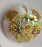The pastel yellow brooch with sequins and beads - Image 3