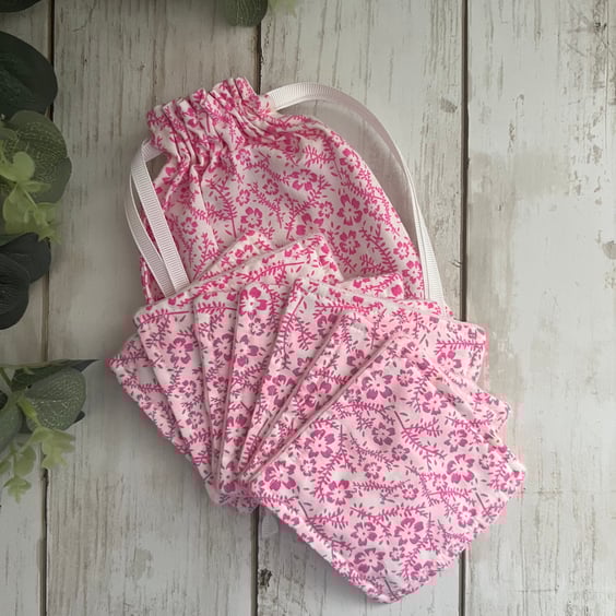 Reusable Face Wipes, Make-Up Pads, Fabric Wipes, Beauty Gift, Pack of 7