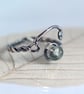 Silver Twist Ring with Moss Aquamarine Gemstone March Birthstone Adjustable - Image 4