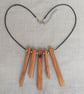 Sleek Upcycled Pallet Wood Bar Necklace Eco-Friendly Statement Jewellery