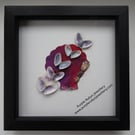 Butterflies Sea Shell Tie Dye Sea Glass Picture P188