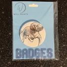 Labrador dog printed Badge 45mm