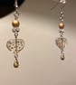 Goldie - Gold & Clear Starry Heart Earrings  - Image 1