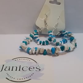 Beautiful unique handmade jewellery set  - bracelet and earrings