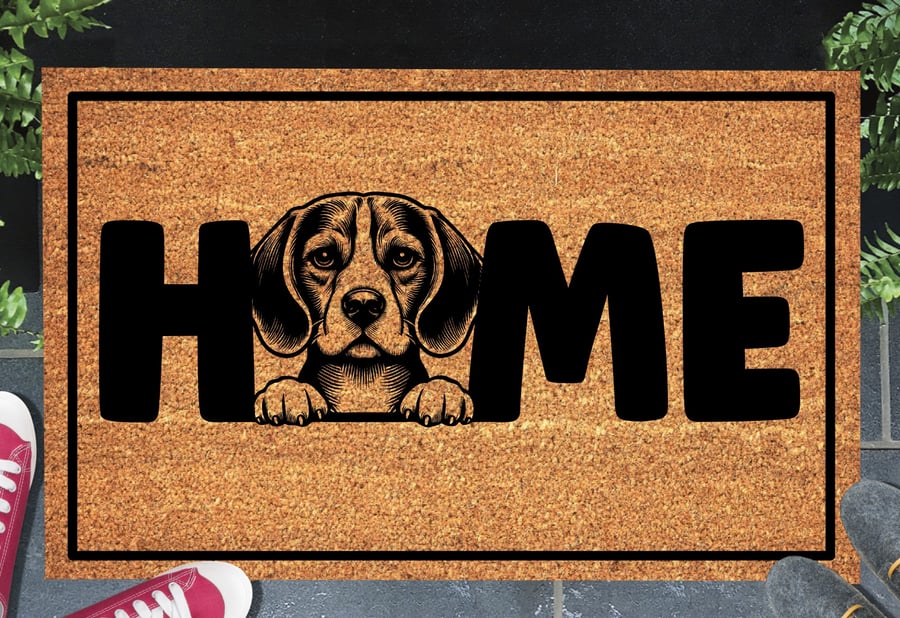 Beagle Door Mat No.2 - Beagle Welcome Mat - 3 Sizes