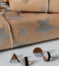 Wooden Circle Ear Studs Wood Earring with Half Silver Leaf - Image 7