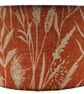 Handmade Wild Grass Clementine Orange 100% Cotton Fabric Lampshade
