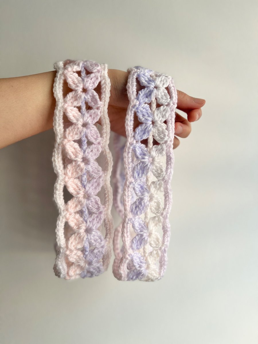 Crochet Floral Headband (Handmade)
