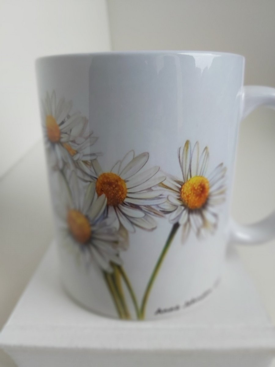 Daisies mug, flower mug