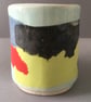 Abstract pattern ceramic cup.Tea lover. Handmade mug. Coffee lover. Colour. - Image 4