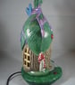 Ceramic Woodland Dragonfly Cottage House Table Lamp Light Ornament Decoration. - Image 4