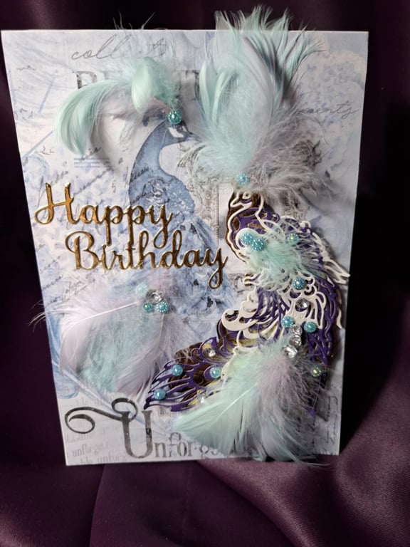 Original Hand Crafted Decoupage Tent Card For All Occasions Free P&P