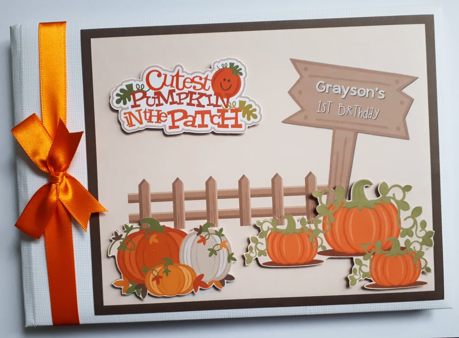 Pumpkin Patch Birthday Guest Book