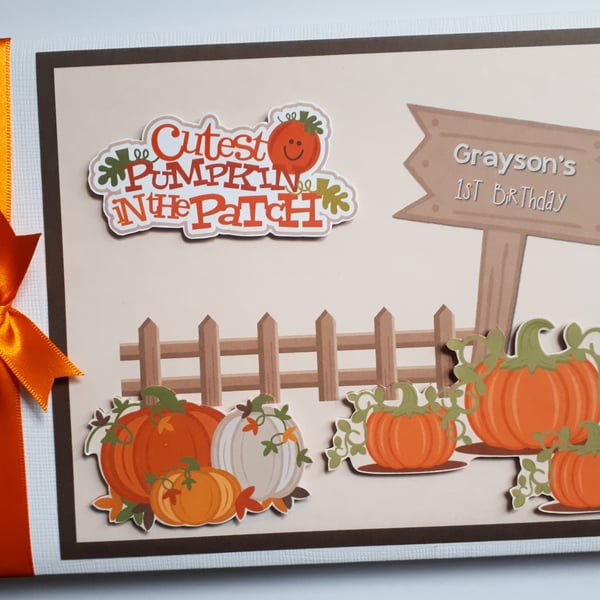 Pumpkin Patch Birthday Guest Book