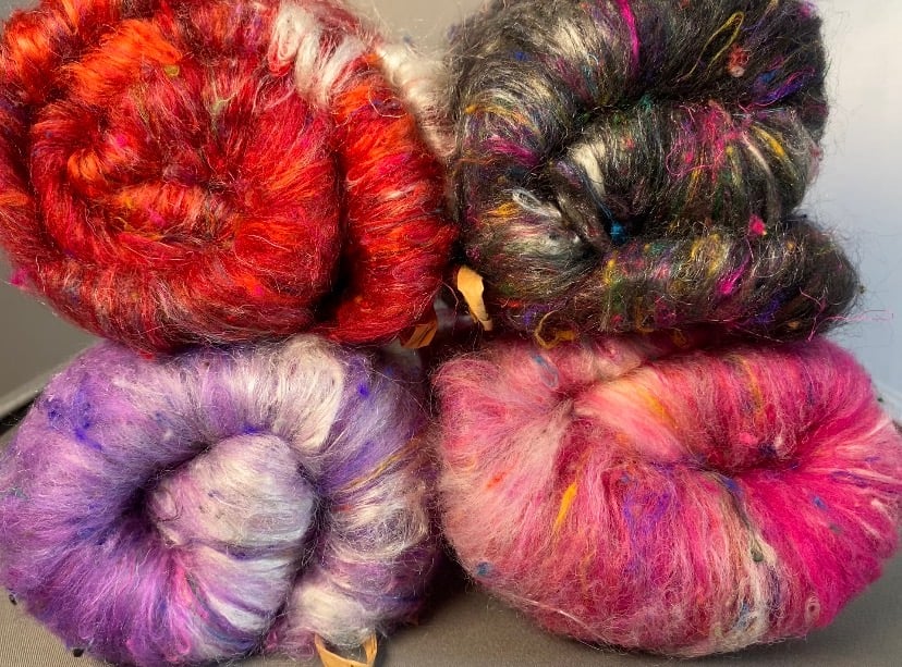 4 mini art batts - 100g total