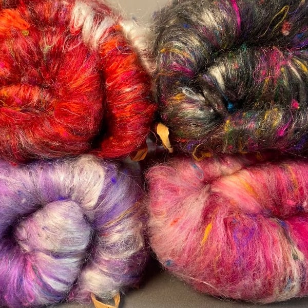 4 mini art batts - 100g total