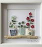 Handmade Seaglass flowers "Shelf life."