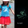 UNICORN Glow in the dark children's t shirt - 7 colours  Age 1  to 6 yrs