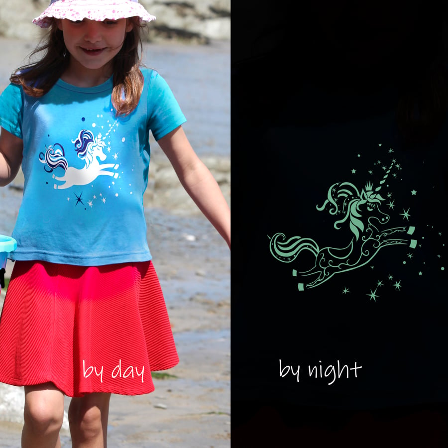 UNICORN Glow in the dark T Shirt