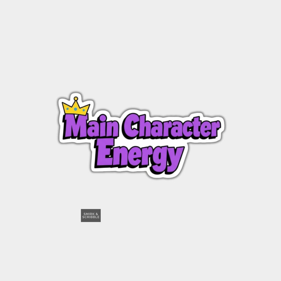 Funny Novelty Sticker For Adults - Main Character - Folksy
