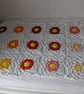 Crochet cotton throw blanket in white and multi-colours - one-of-a-kind - Image 7