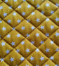 Placemat, Quilted Heat Resistant made in 100% Cotton Fabric, gold with stars - Image 2