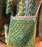Crochet Cross Body Bag Lined Garden Pond  - Image 3