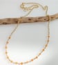 Carnelian Minimalist Gemstone Gold Necklace