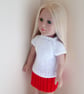 KNITTING PATTERN PDF Red Ribbed Skirt for Doll - Image 3