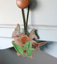 Wren and Snowdrops Wooden Hanging Decoration - Image 2