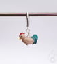 Tiny Glass Rooster Stitch Marker - Image 2